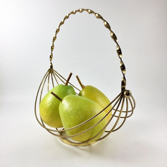 Retro MCM Gold Wire Fruit Basket - Picture 8 of 8
